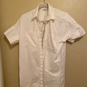 Madewell white shirt dress